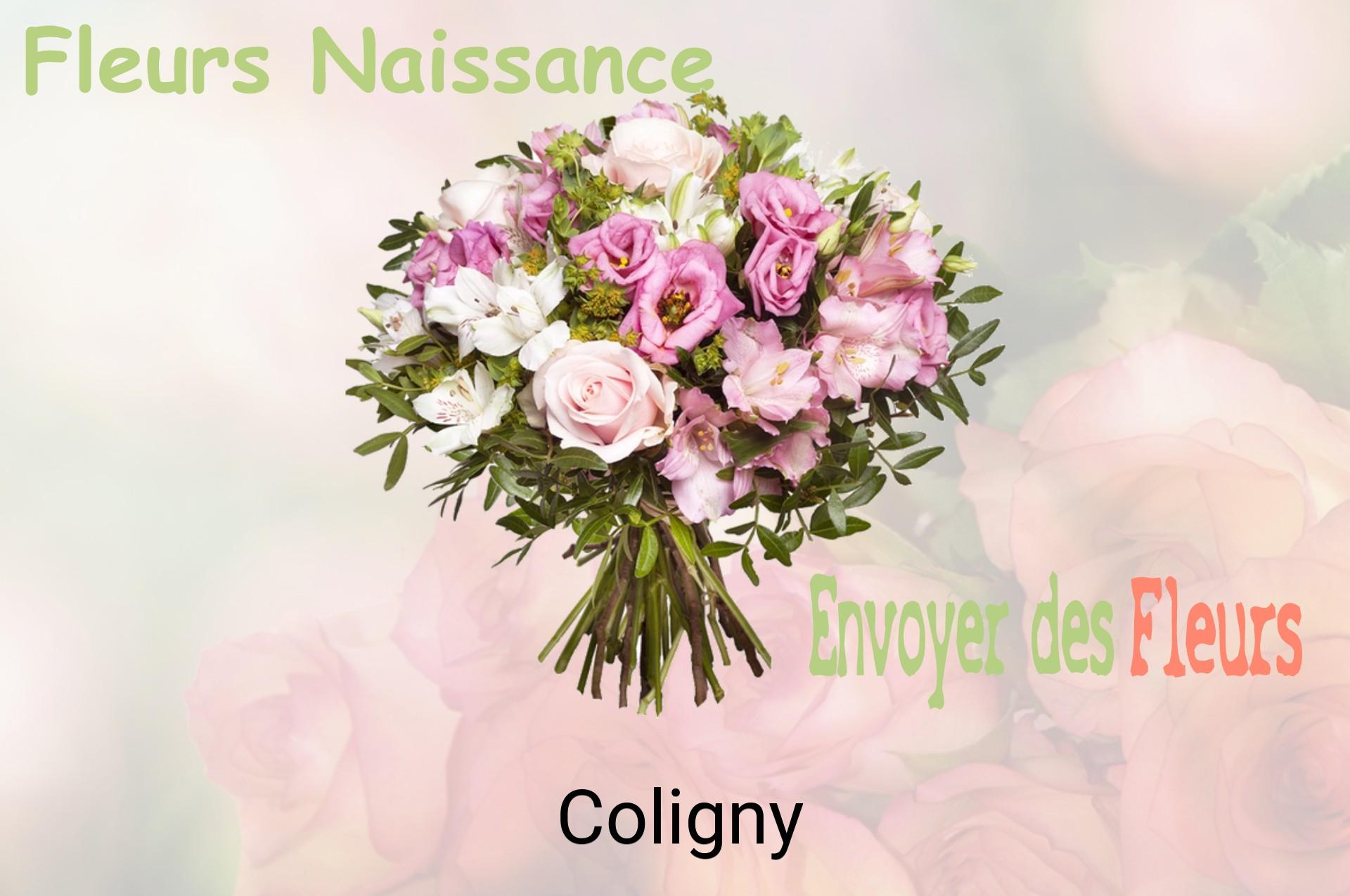 Bouquet de fleurs de naissance livré à Coligny