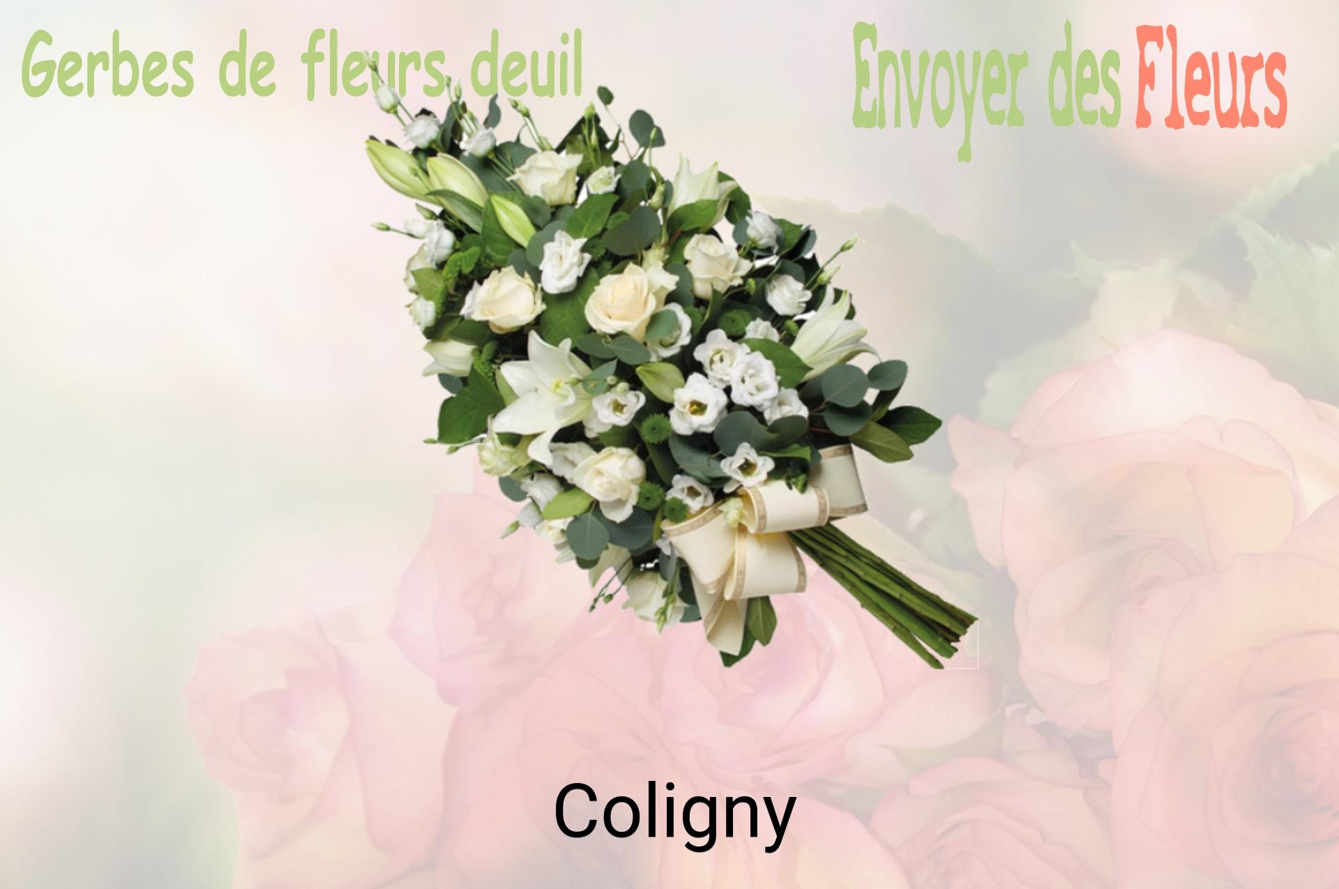 Gerbe de fleurs de deuil livrée à Coligny